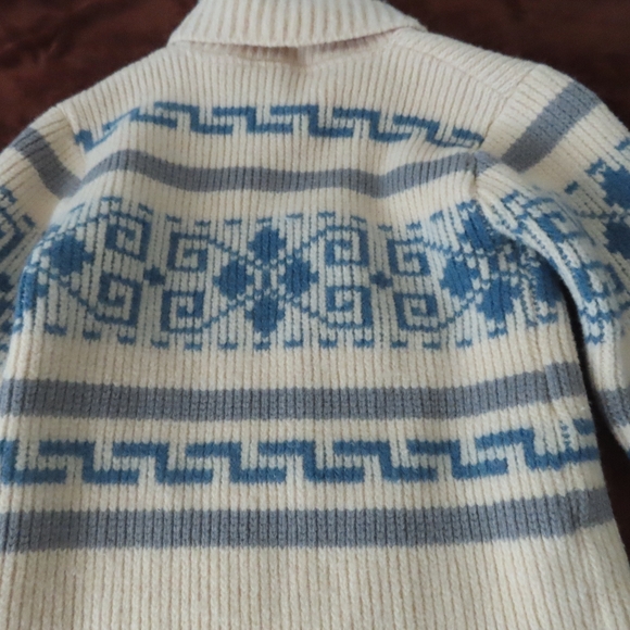 VTG 70s Mens Pendleton USA Sweater Jacket 100% Wool Lebowski Dude Cowichan Sz M - Picture 6 of 9